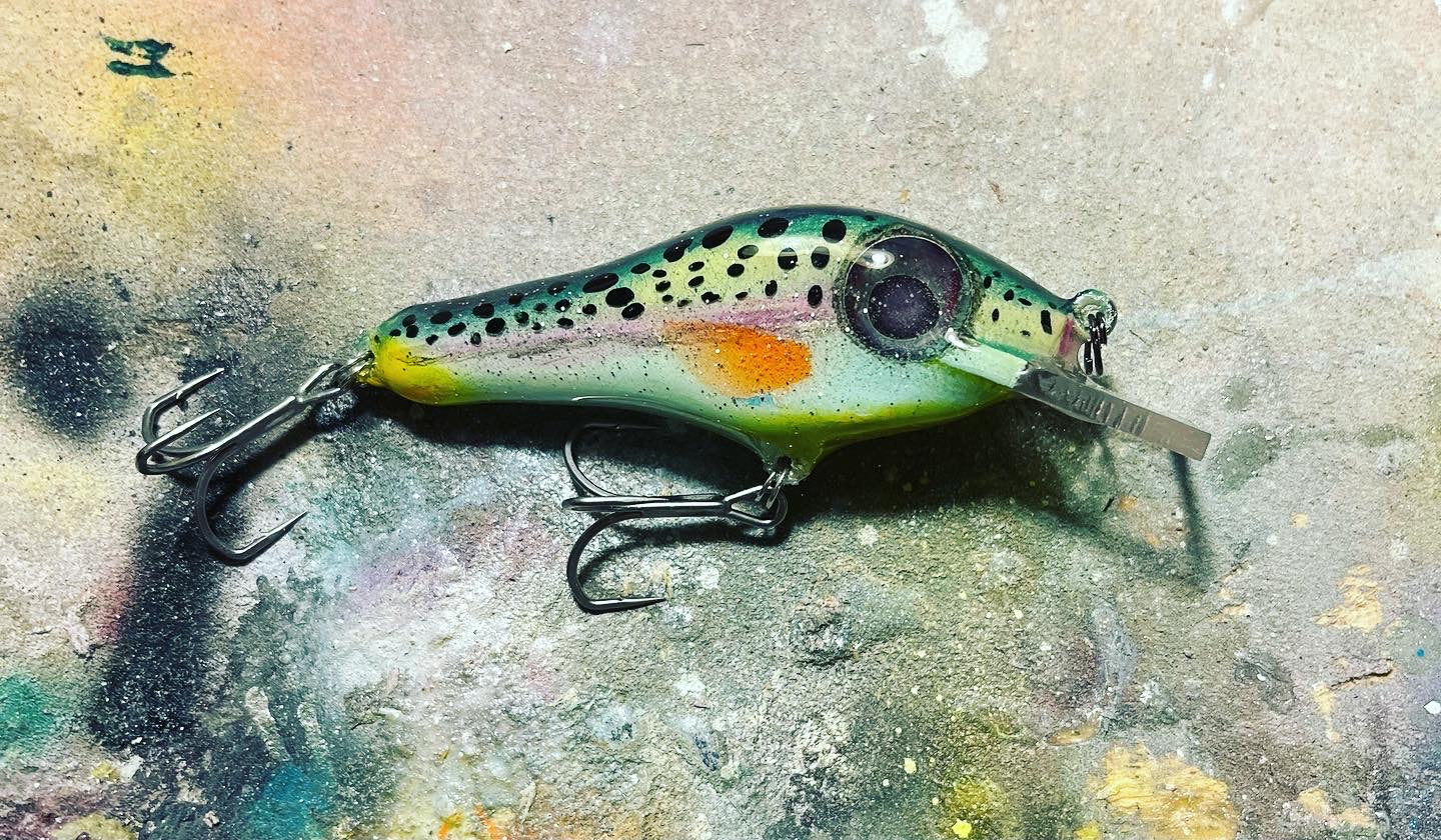 Rainbow trout square bill crank bait