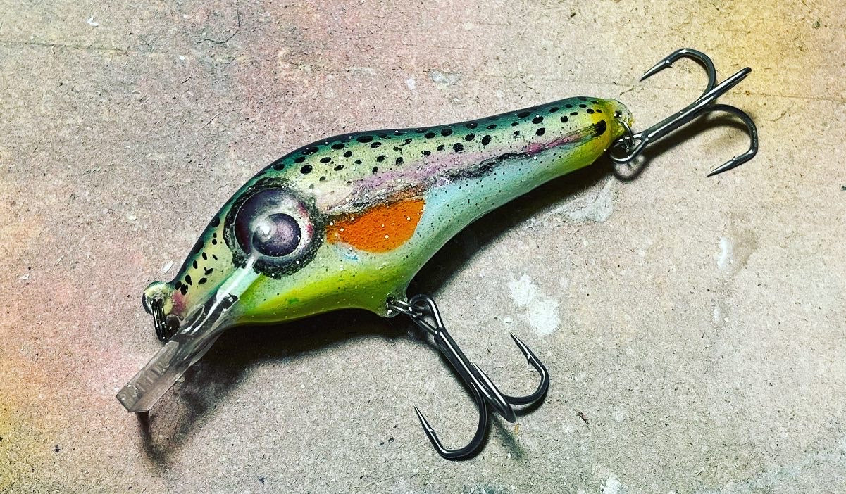 Rainbow trout square bill crank bait